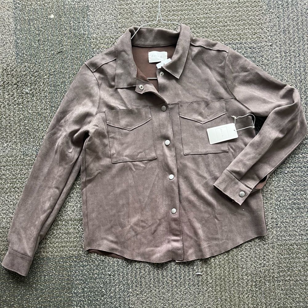 Brown Suede Shacket - NEW, UNWORN